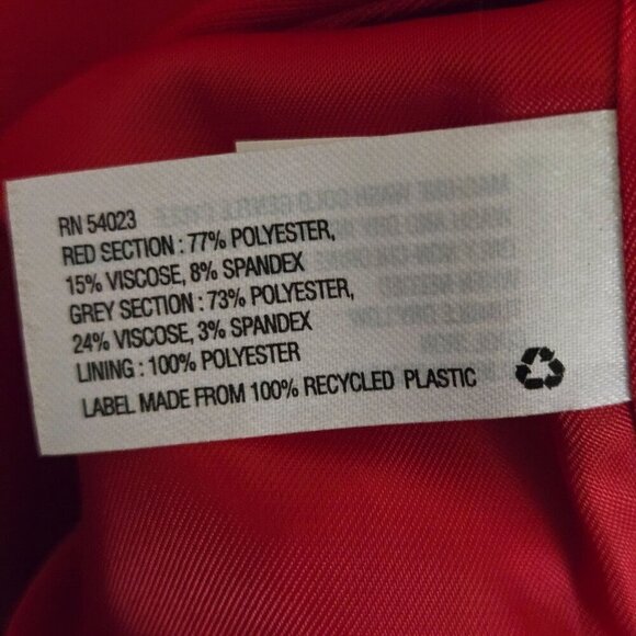 Gap The Academy Blazer Red Gray Striped Sleeve Size 4 - Picture 5 of 5